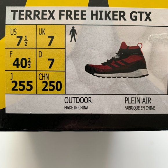 Adidas Men's Terrex Free Hiker GTX Shoe 7.5 - Picture 12 of 12